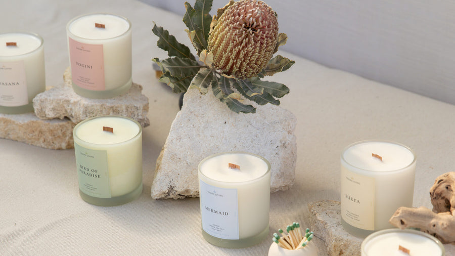 Crackling Woodwick Candles for Yoga Meditation and Mindful Moments - YOGINI LIVING - Homepage Collection Image