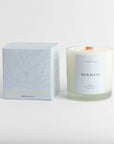 MERMAID - SeaSalt and Freesia Crackling Woodwick Candle - 8oz Frosted Glass Jar with Retail Box - YoginiLiving