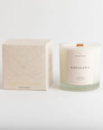 SAVASANA - Lemongrass and Patchouli Crackling Woodwick Candle - 8oz Frosted Glass Jar with Retail Box - YoginiLiving