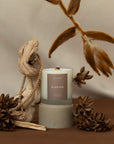 WARRIOR - PaloSanto and Eucalyptus Crackling Woodwick Candle - Scent Mood - YoginiLiving